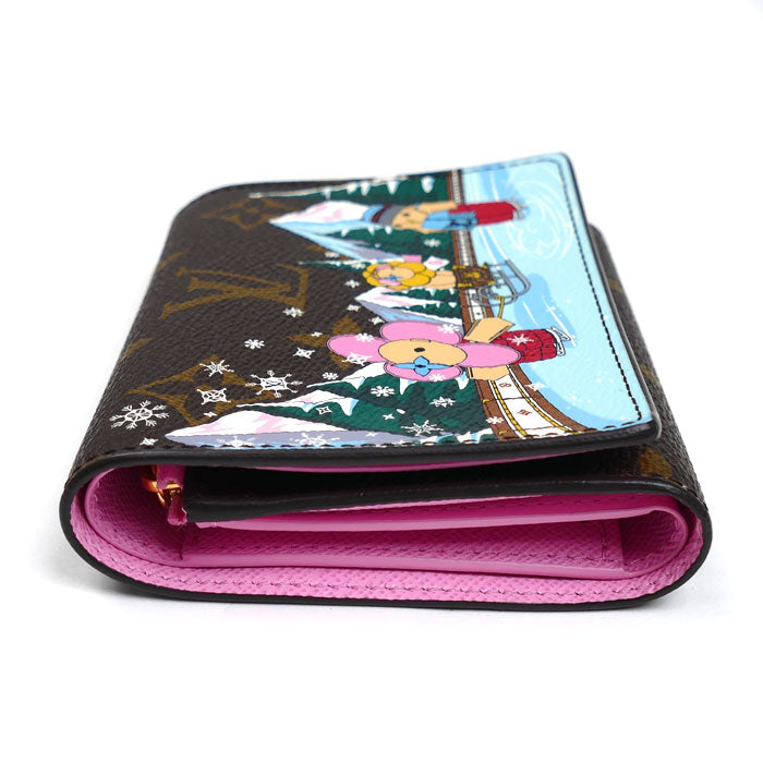 LOUIS VUITTON ルイ・ヴィトン ポルトフォイユヴィクトリーヌ コンパクトウォレット 三つ折り財布 モノグラム ブラウン/マルチ M82622 ICチップ レディース【中古】【美品】