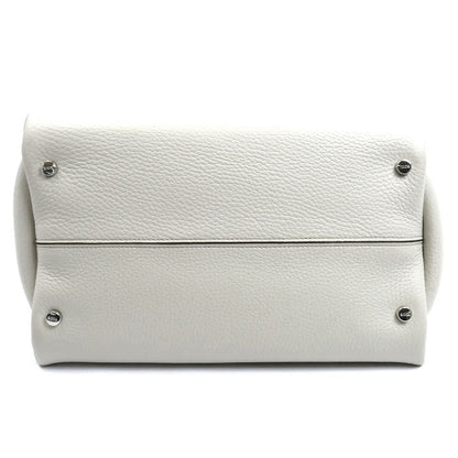 TOD’S トッズ Tタイムレス レザーバッグ ミニ 2Wayショルダーバッグ オフホワイトベージュ XBWAPAFL100QRI9O22 レディース【中古】【美品】