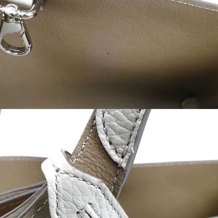 TOD’S トッズ Tタイムレス レザーバッグ ミニ 2Wayショルダーバッグ オフホワイトベージュ XBWAPAFL100QRI9O22 レディース【中古】【美品】