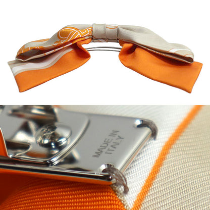 HERMES エルメス シルク グルネルGM バレッタ レディース【中古】【美品】