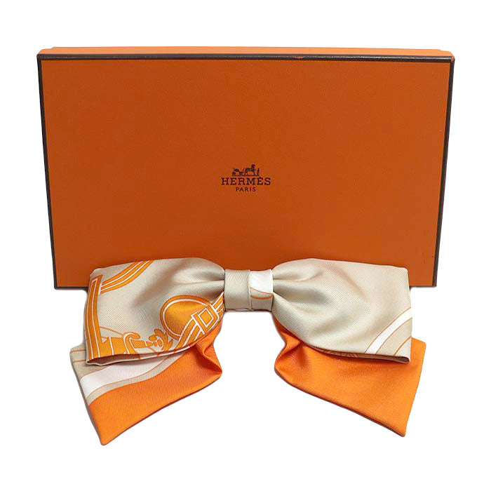 HERMES エルメス シルク グルネルGM バレッタ レディース【中古】【美品】