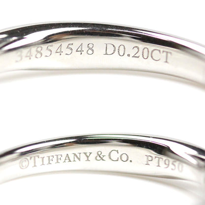 TIFFANY&Co. ティファニー Pt950プラチナ ハーモニー リング・指輪 ダイヤモンド0.20ct 9号 3.3g レディース【中古】【美品】