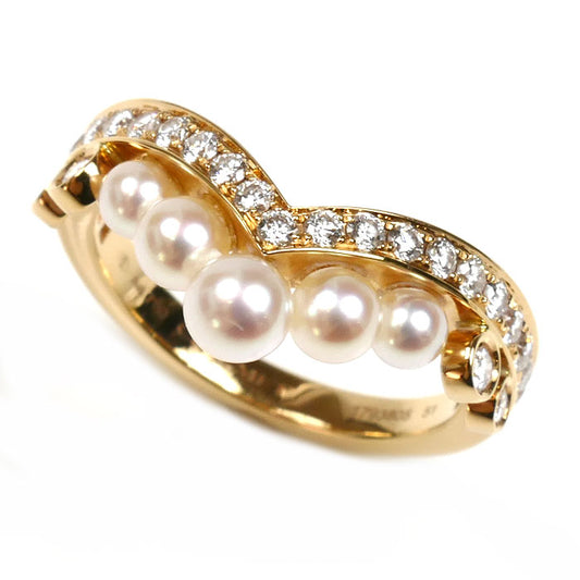 Chaumet ショーメ K18PG ピンクゴールド ジョゼフィーヌ エグレット リング・指輪 084408 パール約3.0～4.0mm ダイヤモンド 11号 51 4.2g レディース【中古】【美品】