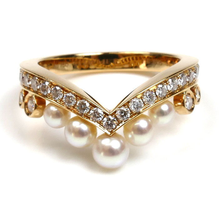 Chaumet ショーメ K18PG ピンクゴールド ジョゼフィーヌ エグレット リング・指輪 084408 パール約3.0～4.0mm ダイヤモンド 11号 51 4.2g レディース【中古】【美品】