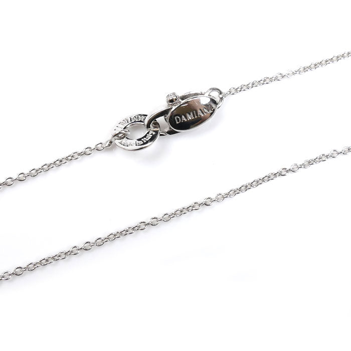 Damiani ダミアーニ K18YG/WG クオーリロゴ ハート ネックレス ダイヤモンド 6.9g 50cm レディース【中古】【美品】