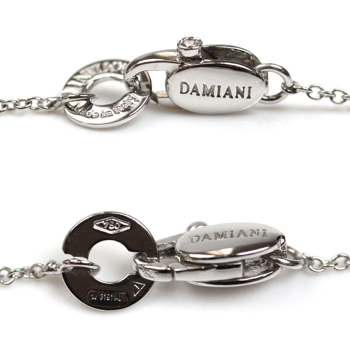 Damiani ダミアーニ K18YG/WG クオーリロゴ ハート ネックレス ダイヤモンド 6.9g 50cm レディース【中古】【美品】