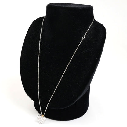 Damiani ダミアーニ K18YG/WG クオーリロゴ ハート ネックレス ダイヤモンド 6.9g 50cm レディース【中古】【美品】