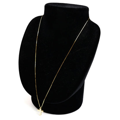 ゆきざき K18YG イエローゴールド リッチクロス ネックレス W50217.2.6 ダイヤモンド0.50ct 3.3g ～50cm レディース【中古】