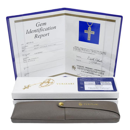 ゆきざき K18YG イエローゴールド リッチクロス ネックレス W50217.2.6 ダイヤモンド0.50ct 3.3g ～50cm レディース【中古】