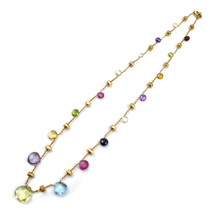 MARCO BICEGO K18YG イエローゴールド パラダイス ミックスストーン ネックレス CB1865-MIX01 11.3g 41cm レディース【中古】【美品】