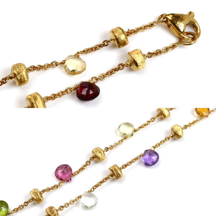 MARCO BICEGO K18YG イエローゴールド パラダイス ミックスストーン ネックレス CB1865-MIX01 11.3g 41cm レディース【中古】【美品】