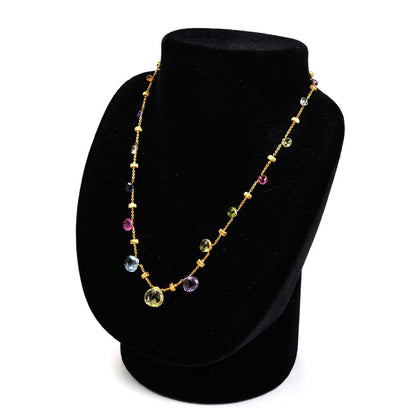 MARCO BICEGO K18YG イエローゴールド パラダイス ミックスストーン ネックレス CB1865-MIX01 11.3g 41cm レディース【中古】【美品】