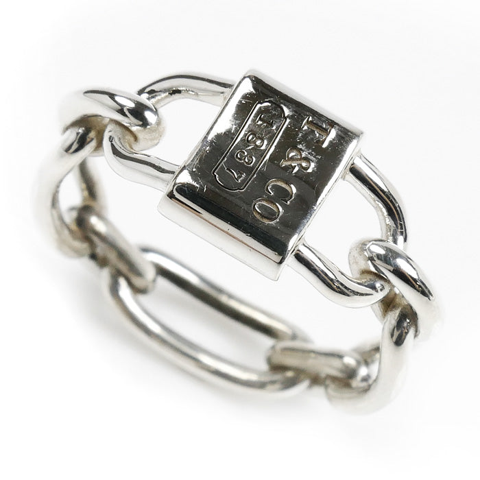 TIFFANY&Co. ティファニー Ag925 1837スモールダブルロック リング・指輪 15号 5.5g レディース【中古】