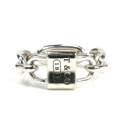 TIFFANY&Co. ティファニー Ag925 1837スモールダブルロック リング・指輪 15号 5.5g レディース【中古】