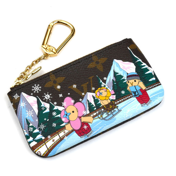 LOUIS VUITTON ルイ・ヴィトン ヴィヴィエンヌ ポシェットクレ コインケース モノグラム ブラウン×ピンク M82620 CT3283 レディース【中古】【美品】