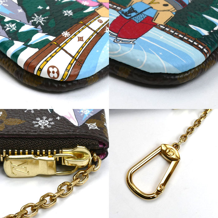 LOUIS VUITTON ルイ・ヴィトン ヴィヴィエンヌ ポシェットクレ コインケース モノグラム ブラウン×ピンク M82620 CT3283 レディース【中古】【美品】