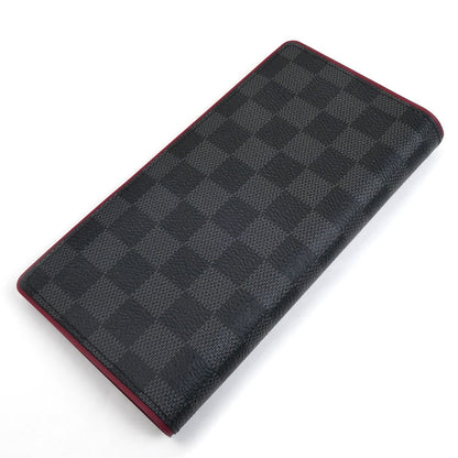 LOUIS VUITTON ルイ・ヴィトン ポルトフォイユブラザ ロングウォレット 長財布 ダミエグラフィット グレー レッド N63254 SP1167 メンズ【中古】