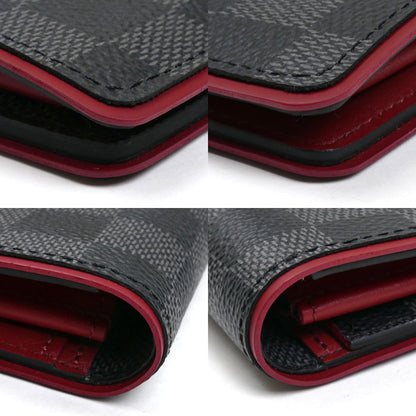 LOUIS VUITTON ルイ・ヴィトン ポルトフォイユブラザ ロングウォレット 長財布 ダミエグラフィット グレー レッド N63254 SP1167 メンズ【中古】
