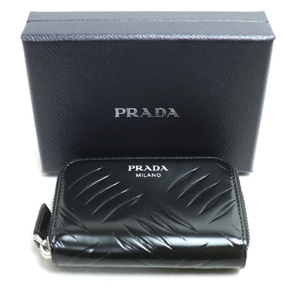 PRADA プラダ ラウンドファスナー コインケース ブラック 2MM003 IC レディース【中古】【美品】