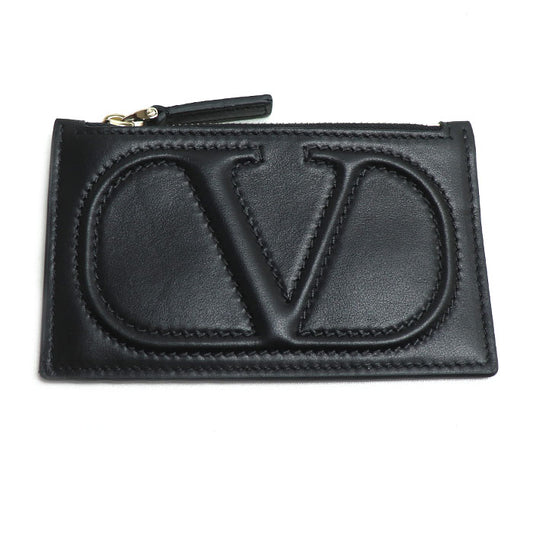 VALENTINO ヴァレンティノ Vロゴ コインケース ブラック レディース【中古】【美品】