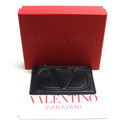 VALENTINO ヴァレンティノ Vロゴ コインケース ブラック レディース【中古】【美品】