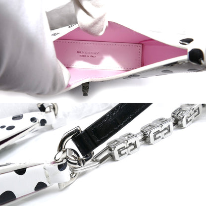 GIVENCHY ジバンシィ 101コラボ カットアウトマイクロ 2Way ショルダー ポーチ ホワイト×ブラック BB60KAB1KG レディース【中古】【美品】