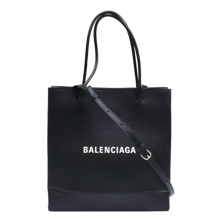 BALENCIAGA バレンシアガ ショッピングトートS 2Way トートバッグ ブラック 597860 0AI2N 1000 レディース【中古】【美品】