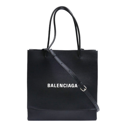 BALENCIAGA バレンシアガ ショッピングトートS 2Way トートバッグ ブラック 597860 0AI2N 1000 レディース【中古】【美品】