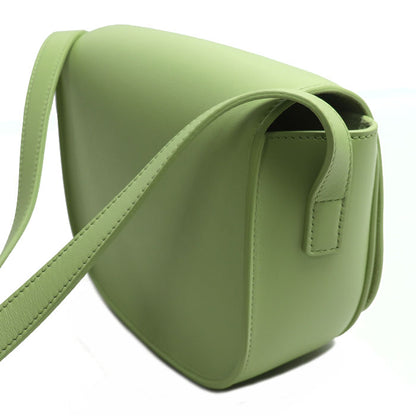 CELINE セリーヌ フォルコ キュイル トリオンフ ショルダーバッグ グリーン Light Jade 198263DU3.15LJ レディース【中古】【美品】