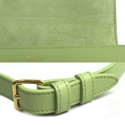 CELINE セリーヌ フォルコ キュイル トリオンフ ショルダーバッグ グリーン Light Jade 198263DU3.15LJ レディース【中古】【美品】