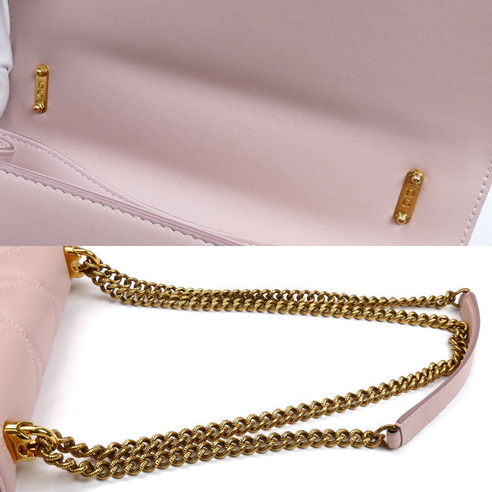 DOLCE&GABBANA ドルチェアンドガッバーナ ディヴォーション チェーン ショルダーバッグ ピンク BB6652 レディース【中古】