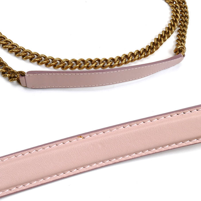 DOLCE&GABBANA ドルチェアンドガッバーナ ディヴォーション チェーン ショルダーバッグ ピンク BB6652 レディース【中古】