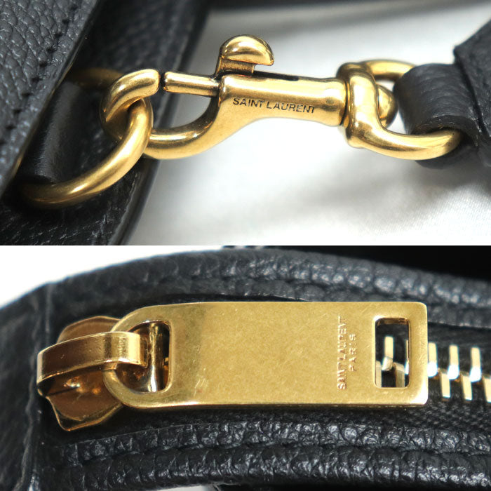 SAINT LAURENT サンローラン ダウンタウンカバス 2Way ハンドバッグ ブラック 635346 レディース【中古】【美品】