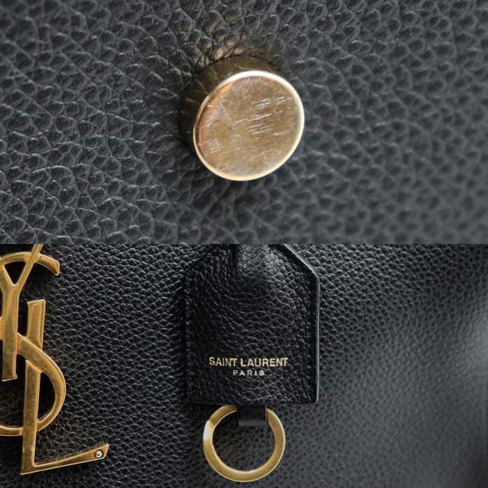 SAINT LAURENT サンローラン ダウンタウンカバス 2Way ハンドバッグ ブラック 635346 レディース【中古】【美品】