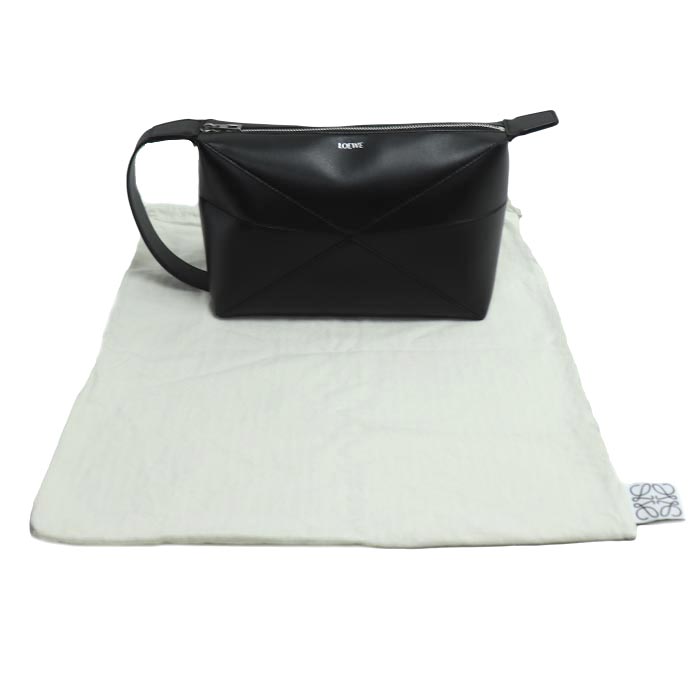 LOEWE ロエベ パズルフォルド ウォッシュバッグ セカンドバッグ ブラック C510WBPX01 メンズ【中古】【美品】