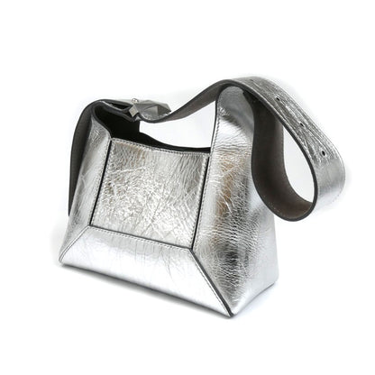 JIMMY CHOO ジミーチュウ ダイヤモンド ホーボー スモール ショルダーバッグ シルバー DIAMONDHOBOSBYK レディース【中古】【美品】