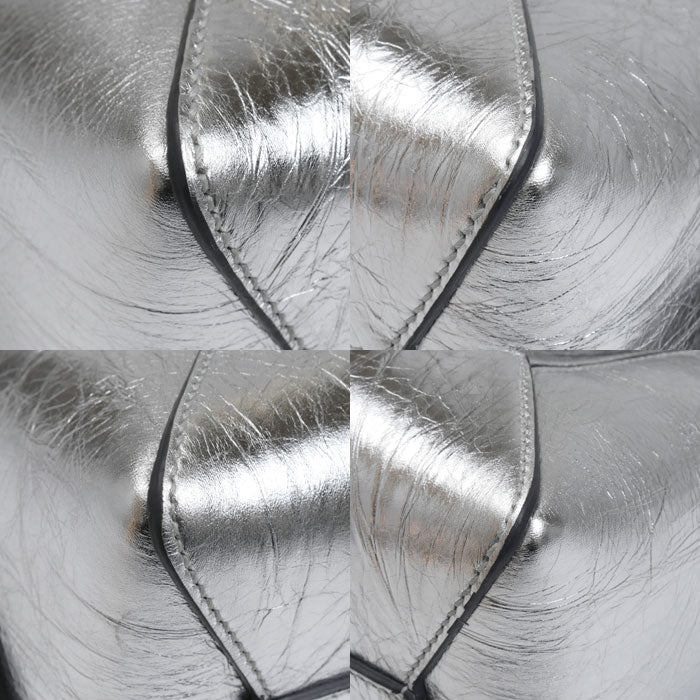 JIMMY CHOO ジミーチュウ ダイヤモンド ホーボー スモール ショルダーバッグ シルバー DIAMONDHOBOSBYK レディース【中古】【美品】