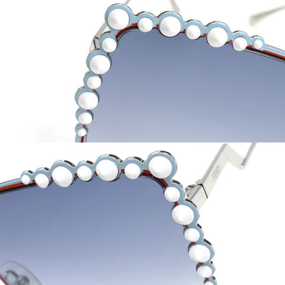 FENDI フェンディ サングラス ブルー×オレンジ FF0259/S レディース L7Q08 60□19 145【中古】