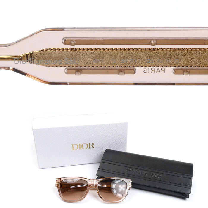 Christian Dior クリスチャンディオール DiorSignature サングラス ブラウン S6U レディース 54□17 135【中古】【美品】