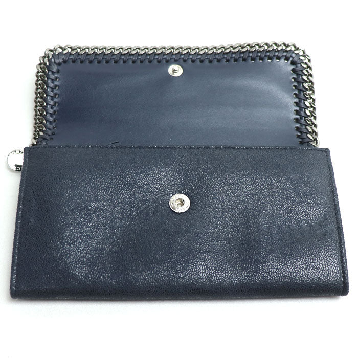 Stella McCartney ステラマッカートニー ファラベラ ロングウォレット 長財布 ネイビー 430999 W9132 レディース【中古】【美品】