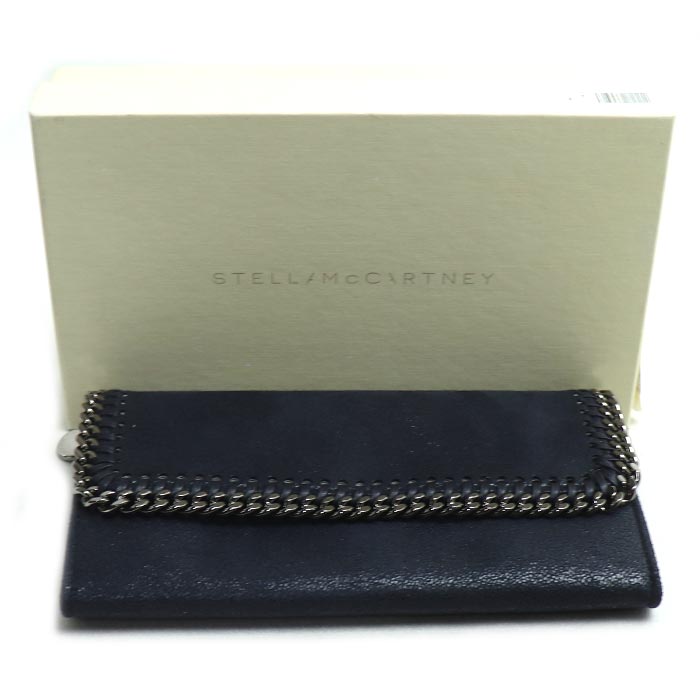 Stella McCartney ステラマッカートニー ファラベラ ロングウォレット 長財布 ネイビー 430999 W9132 レディース【中古】【美品】