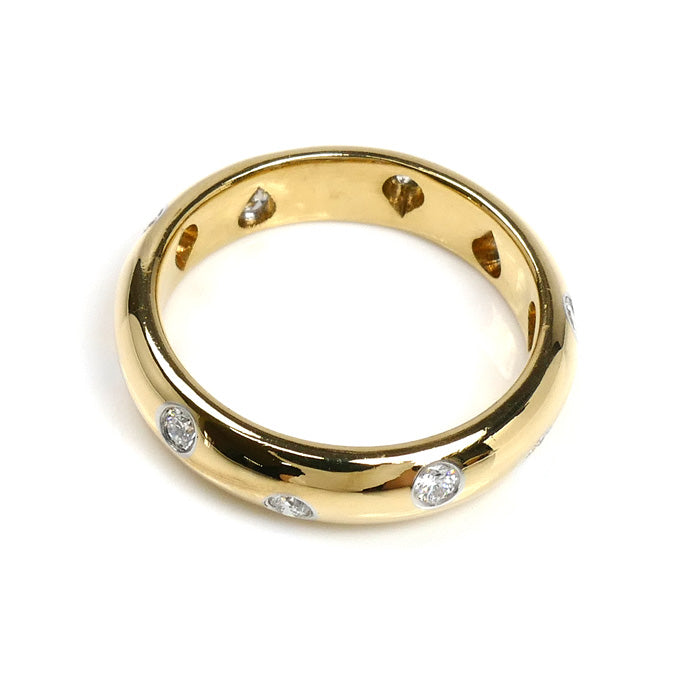 TIFFANY&Co. ティファニー K18YG/Pt950 ドッツ ダイヤ リング・指輪 8.5号 4.9g レディース【中古】