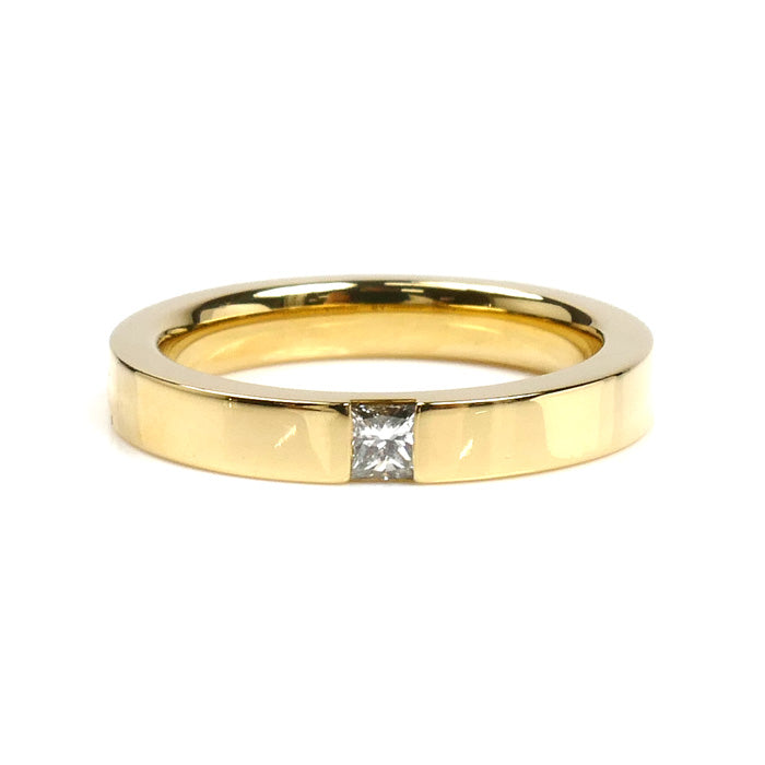 HARRY WINSTON ハリーウィンストン K18YG イエローゴールド プリンセスカット ダイヤ リング・指輪 WBDYPCBZS10 ダイヤモンド0.10ct 8号 4.6g レディース【中古】