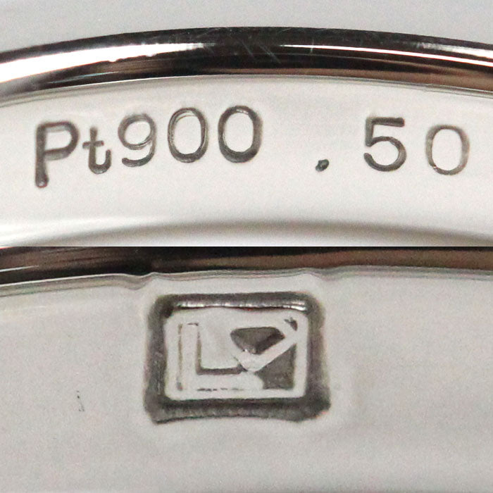 LAZARE ラザール Pt900プラチナ ダイヤ エチュード ハーフエタニティ リング・指輪 ダイヤモンド0.50ct 10号 5.4g レディース【中古】【美品】