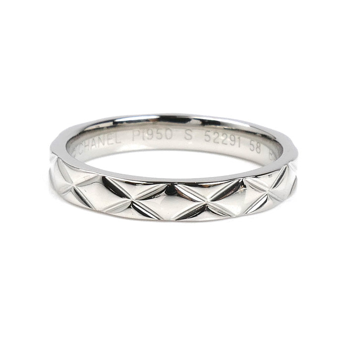 CHANEL シャネル Pt950プラチナ マトラッセ リング・指輪 17.5号 58 6.3g レディース【中古】【美品】