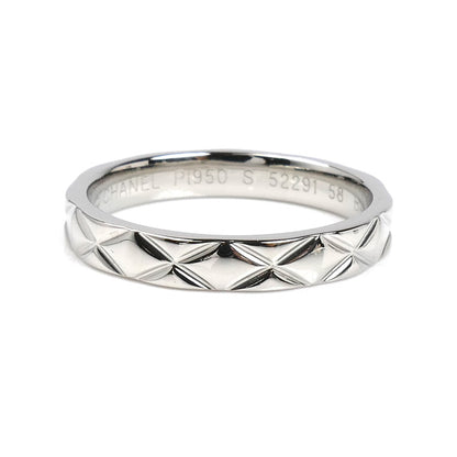 CHANEL シャネル Pt950プラチナ マトラッセ リング・指輪 17.5号 58 6.3g レディース【中古】【美品】