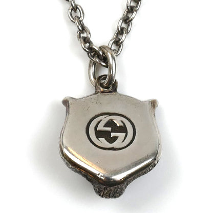 GUCCI グッチ シルバー925 タイガーヘッド ネックレス 433608 17.2g 60cm メンズ【中古】