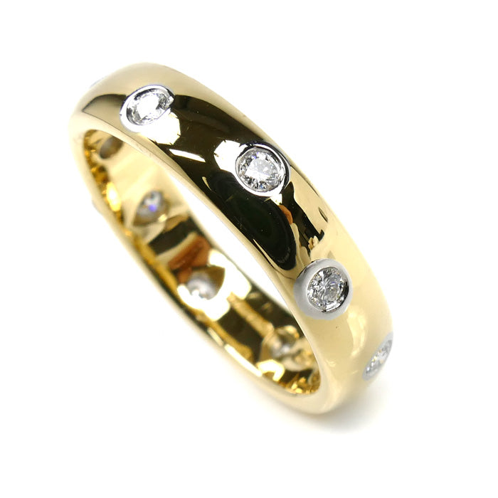 TIFFANY&Co. ティファニー K18YG/Pt950 ドッツ ダイヤ リング・指輪 11.5号 5.2g レディース【中古】【美品】