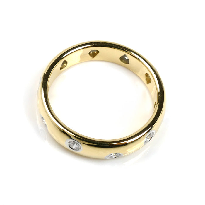 TIFFANY&Co. ティファニー K18YG/Pt950 ドッツ ダイヤ リング・指輪 11.5号 5.2g レディース【中古】【美品】