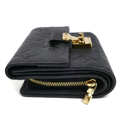 LOUIS VUITTON ルイ・ヴィトン ポルトフォイユ メティス コンパクトウォレット 三つ折り財布 モノグラムアンプラント ノワール M80880 ICチップ レディース【中古】【美品】